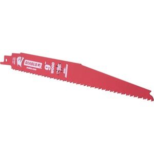 Diablo Bi-Metal Reciprocating Blade for Nail-Embedded Wood 9", 4/6 TPI, 25-Pack